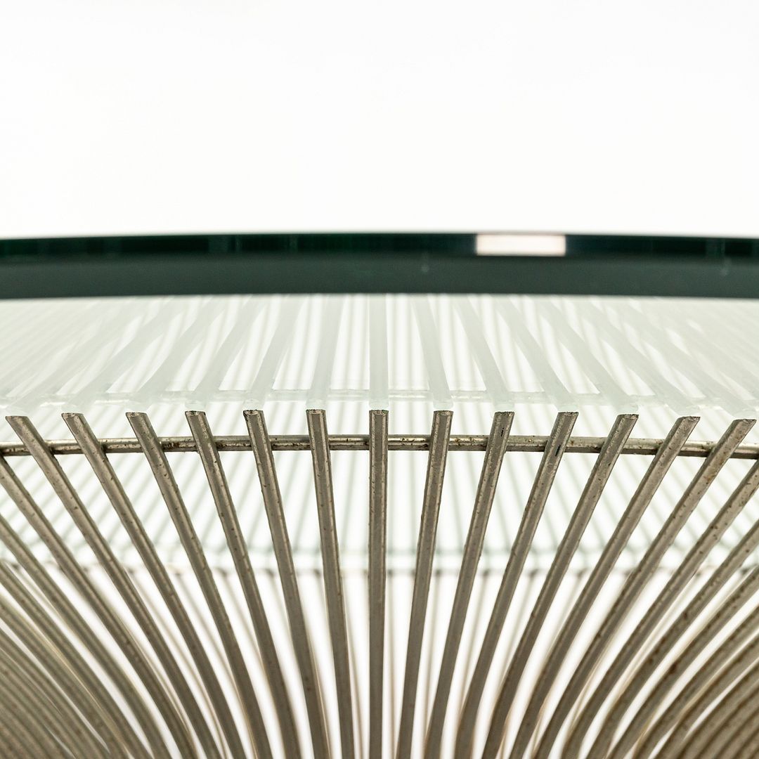 1970s Platner Coffee Table, 3714T by Warren Platner for Knoll in Nickel Plated Steel Wire Rod with 42 inch Top
