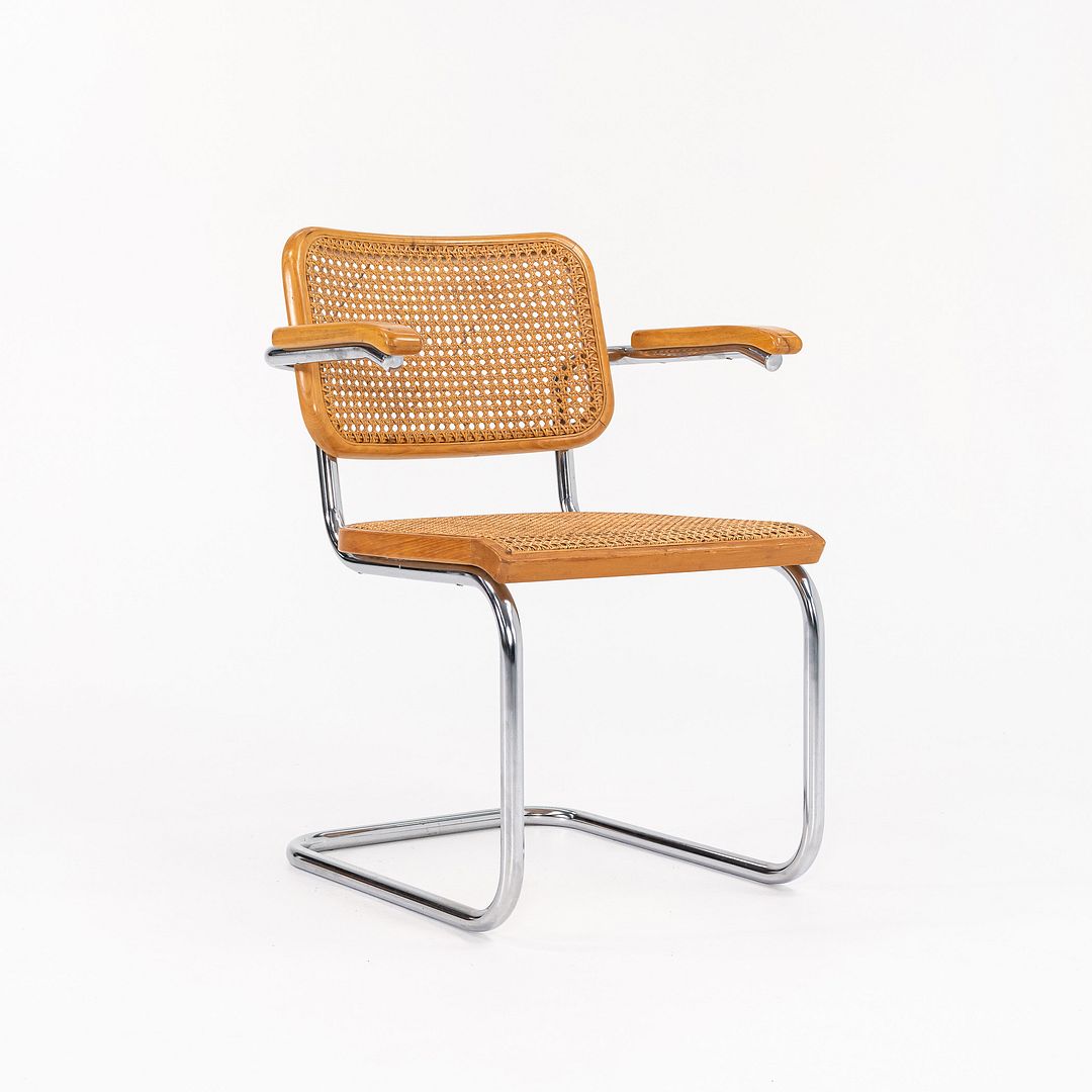 1970s B64 Cesca Armchair by Marcel Breuer for Knoll / Thonet in Beech with Cane 1x Available