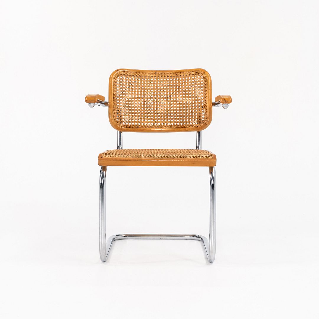 1970s B64 Cesca Armchair by Marcel Breuer for Knoll / Thonet in Beech with Cane 1x Available