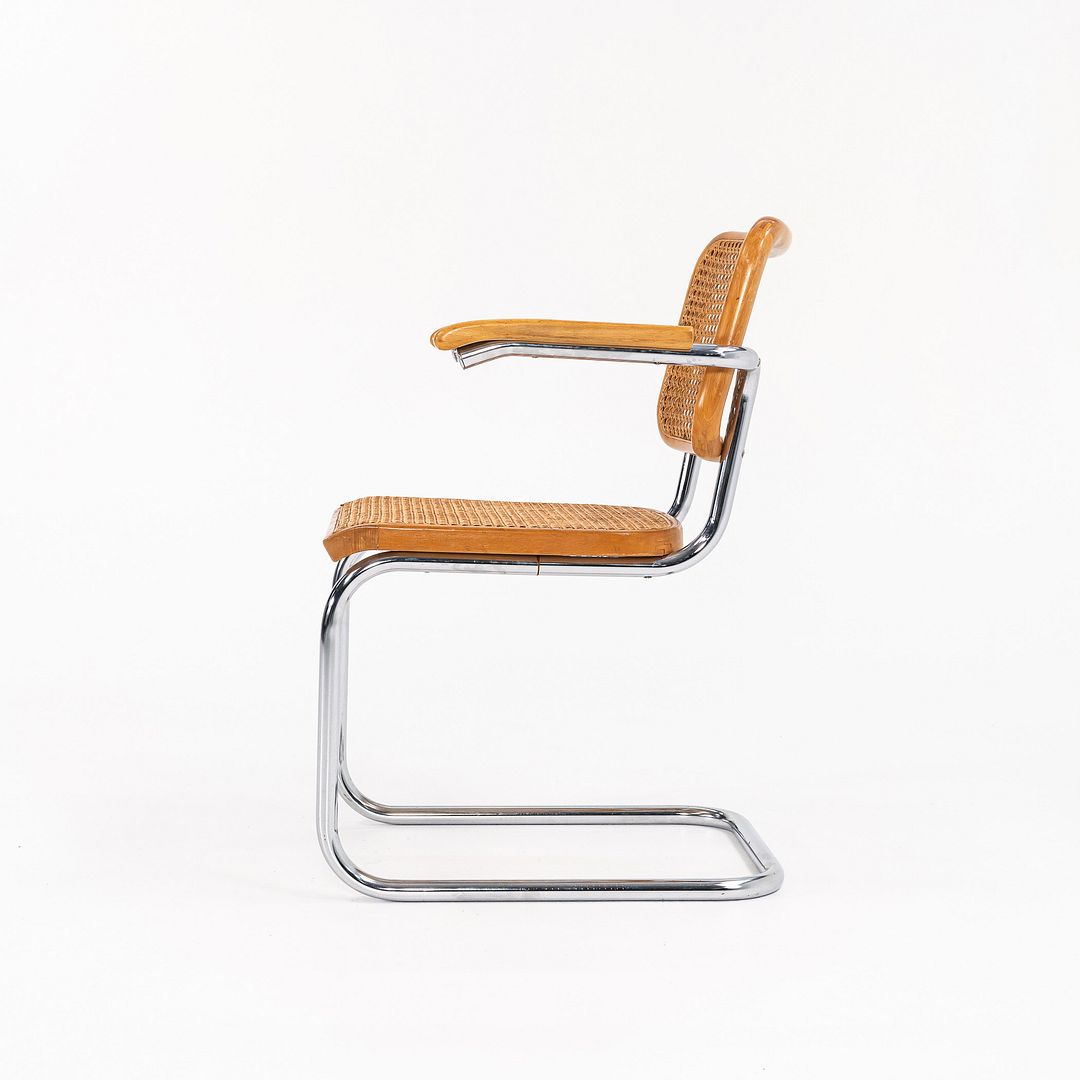 1970s B64 Cesca Armchair by Marcel Breuer for Knoll / Thonet in Beech with Cane 1x Available
