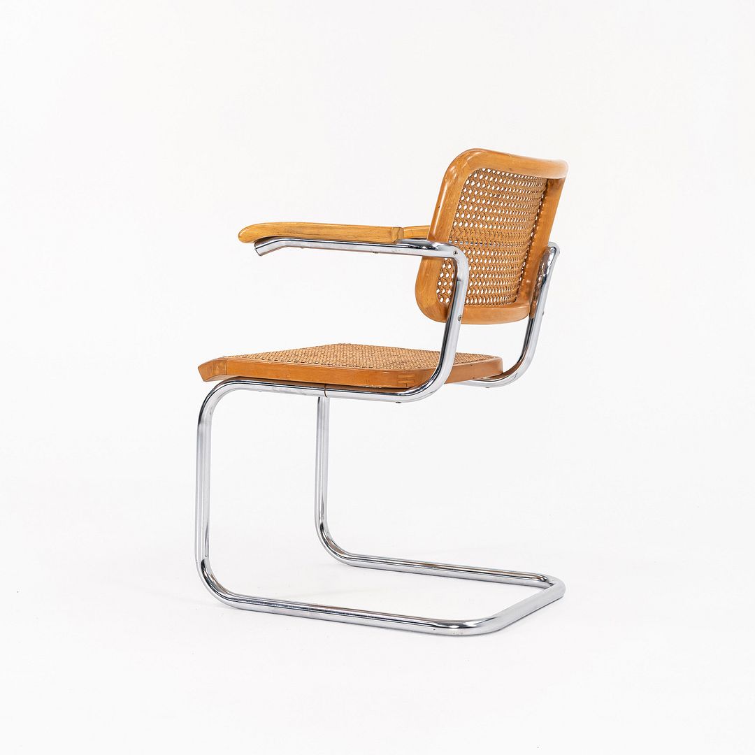1970s B64 Cesca Armchair by Marcel Breuer for Knoll / Thonet in Beech with Cane 1x Available