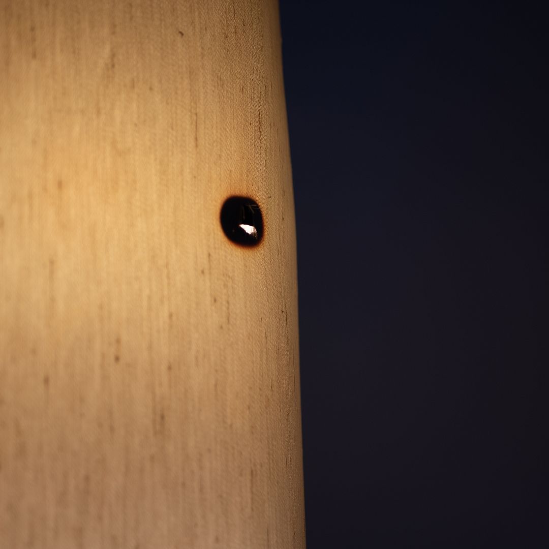 1958 AJ Royal Floor Lamp by Arne Jacobsen for Louis Poulsen in Steel and Fabric