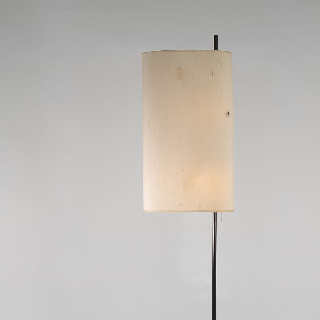 1958 AJ Royal Floor Lamp by Arne Jacobsen for Louis Poulsen in Steel and Fabric