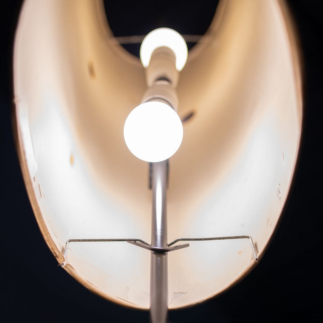 1958 AJ Royal Floor Lamp by Arne Jacobsen for Louis Poulsen in Steel and Fabric