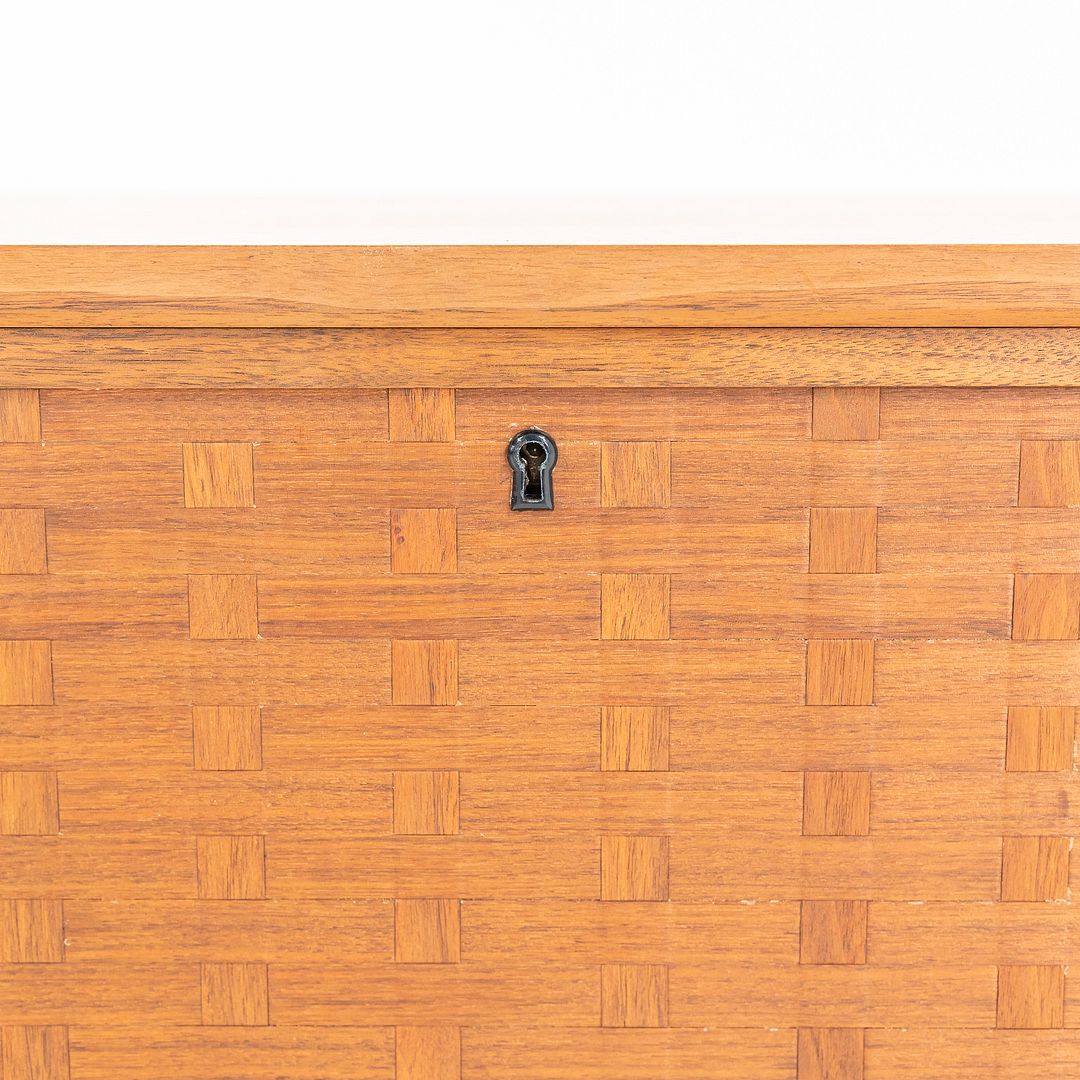 SOLD 1960s Royal System Walnut Basketweave Modular Cabinets by Poul Cadovius 2x Avail