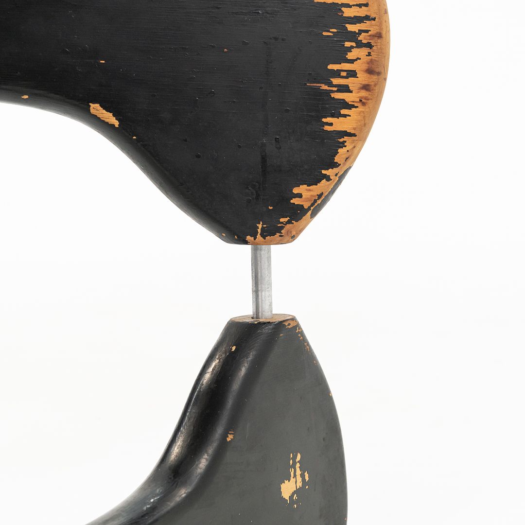 1950s IN-50 Table by Isamu Noguchi for Herman Miller Birch, Glass, Paint