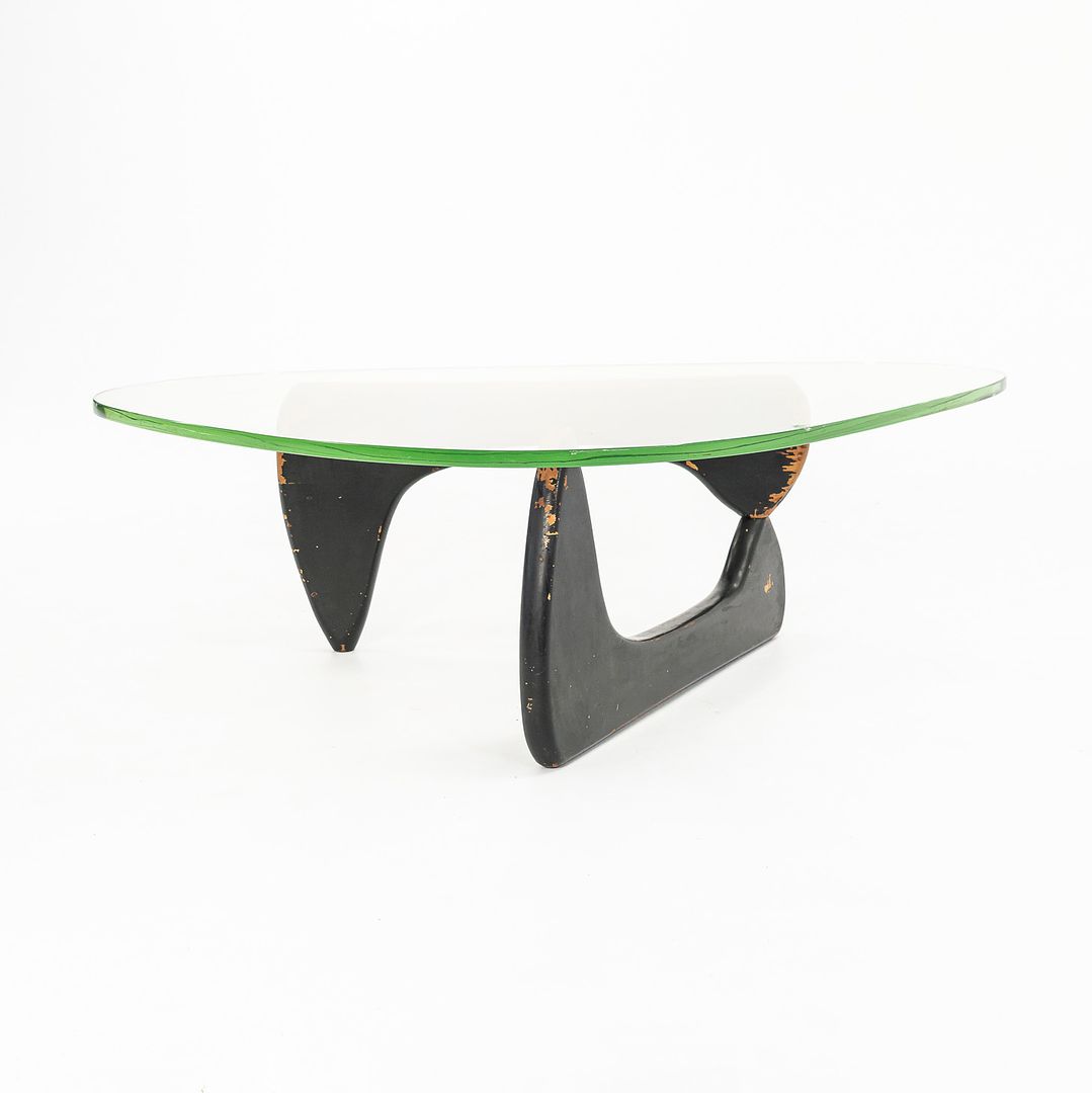 1950s IN-50 Table by Isamu Noguchi for Herman Miller Birch, Glass, Paint