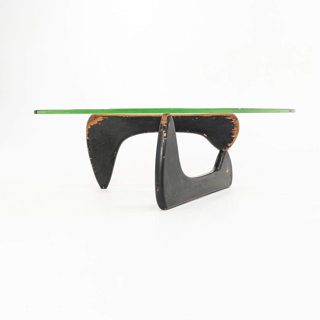 1950s IN-50 Table by Isamu Noguchi for Herman Miller Birch, Glass, Paint