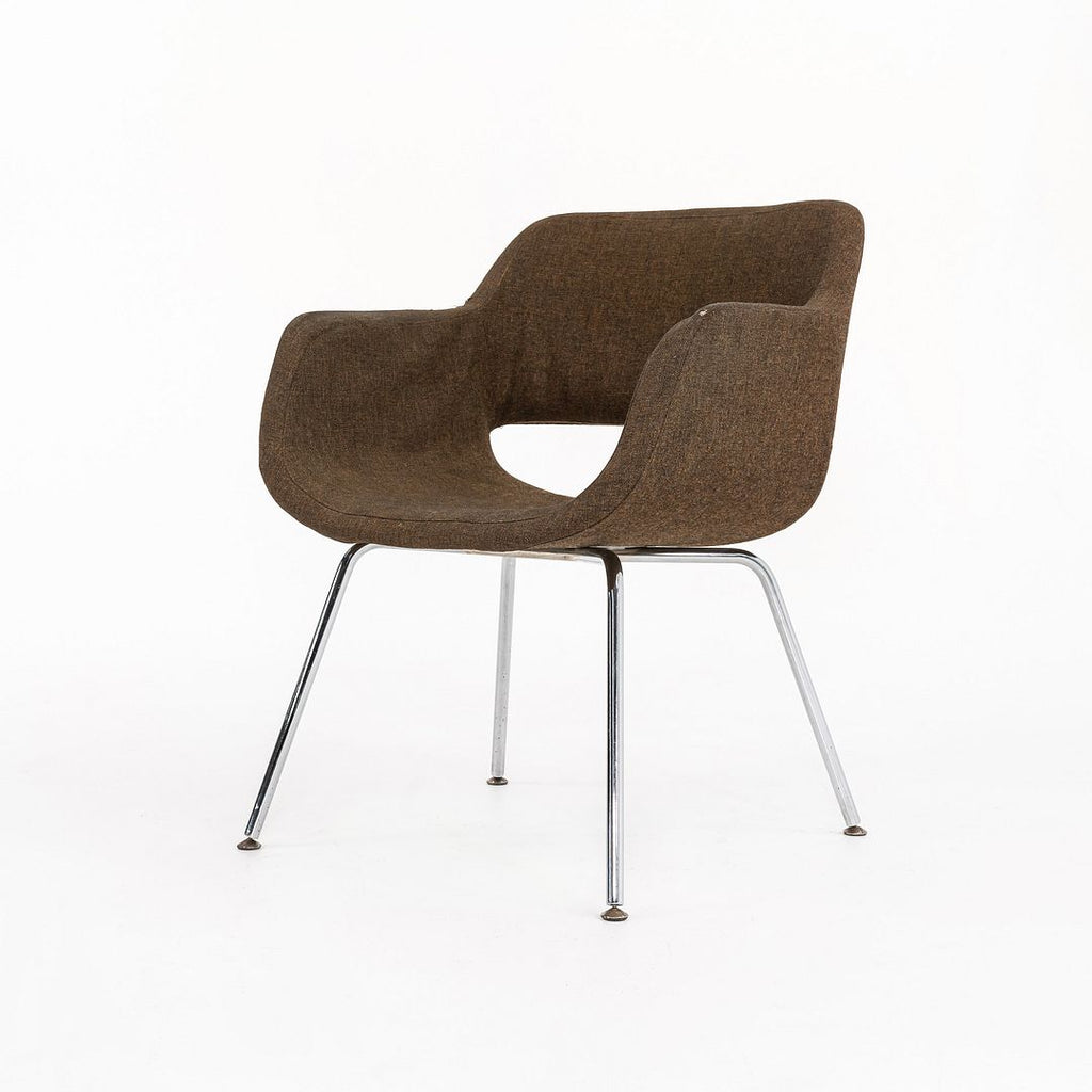 1960s Eero Aarnio for ASKO Finland Viking Chair Upholstered in Brown Fabric