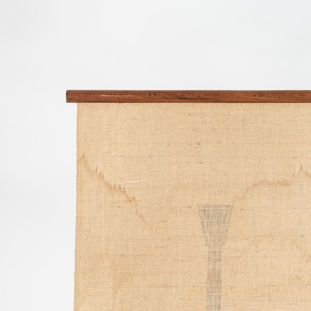 C. 1960s Ross F. Littell Linen Scroll Wall Hanging of Instruments, Example #1