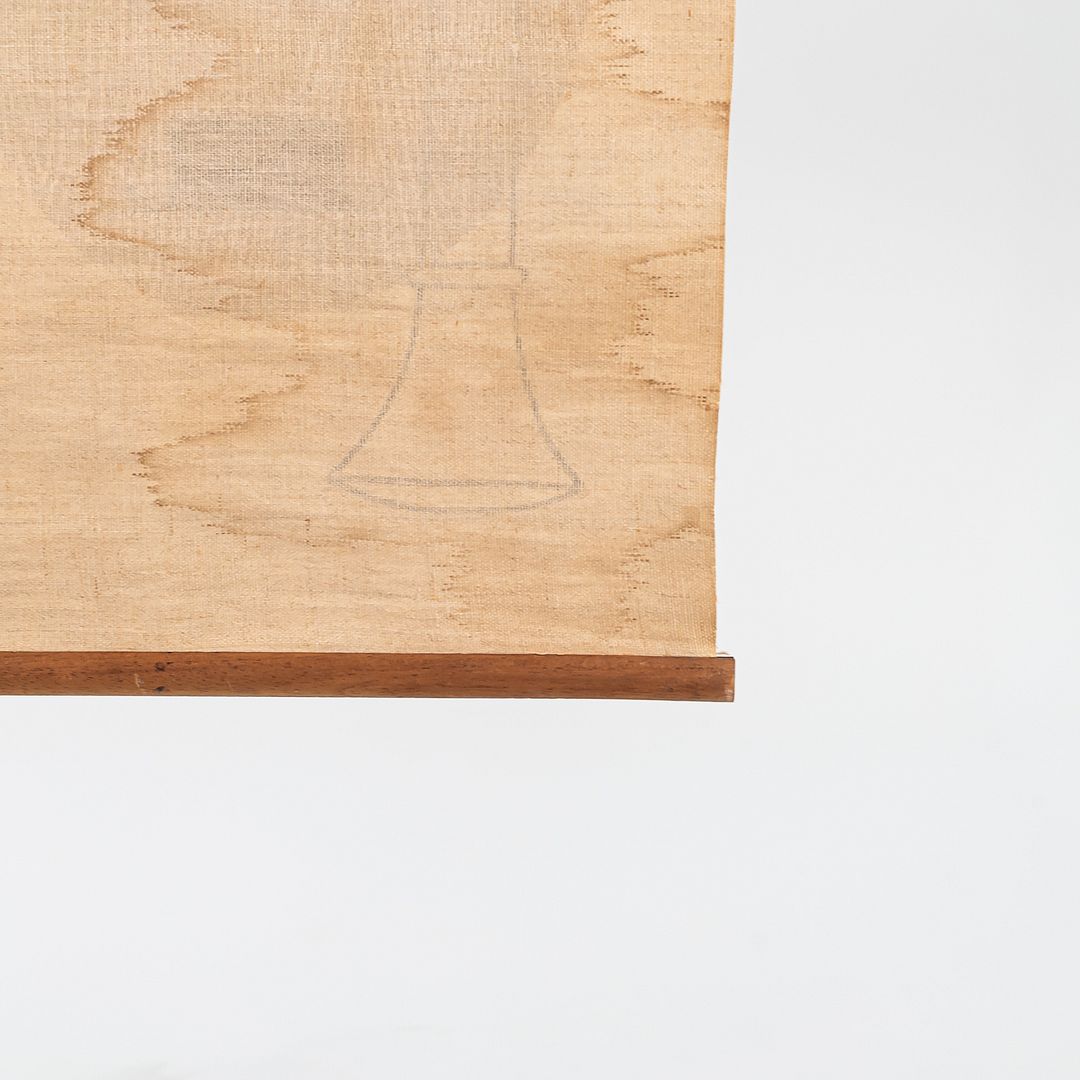 C. 1960s Ross F. Littell Linen Scroll Wall Hanging of Instruments, Example #2