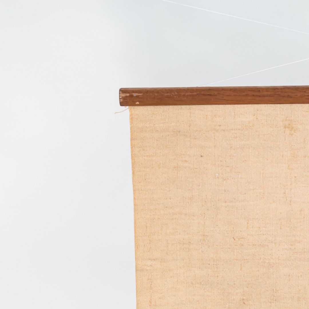 C. 1960s Ross F. Littell Linen Scroll Wall Hanging of Instruments, Example #2