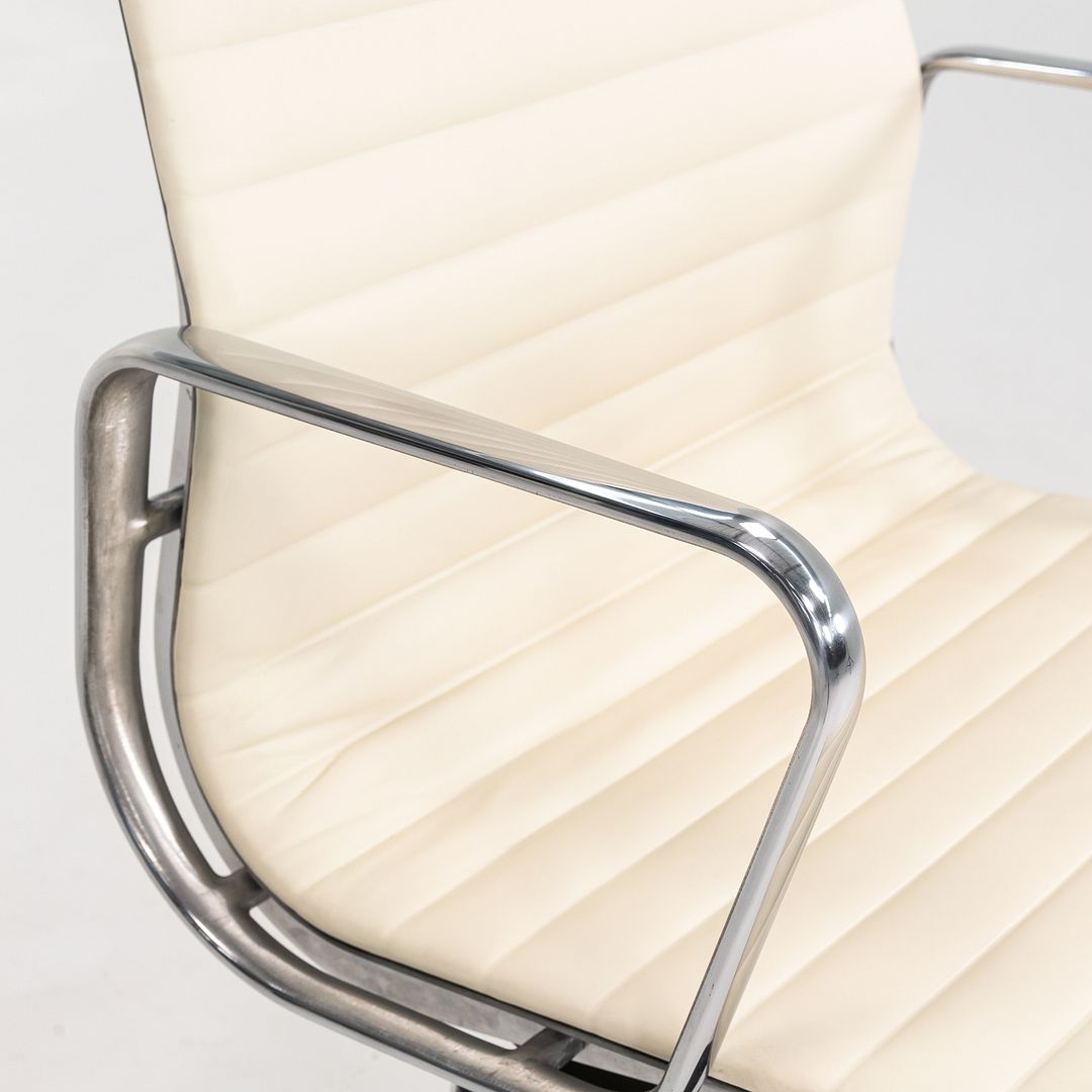 2014 Aluminum Group Executive Desk Chair by Charles and Ray Eames for Herman Miller in Ivory Leather 1x Available