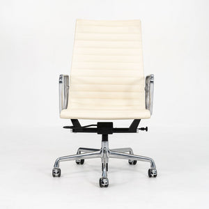 2014 Aluminum Group Executive Desk Chair by Charles and Ray Eames for Herman Miller in Ivory Leather 1x Available