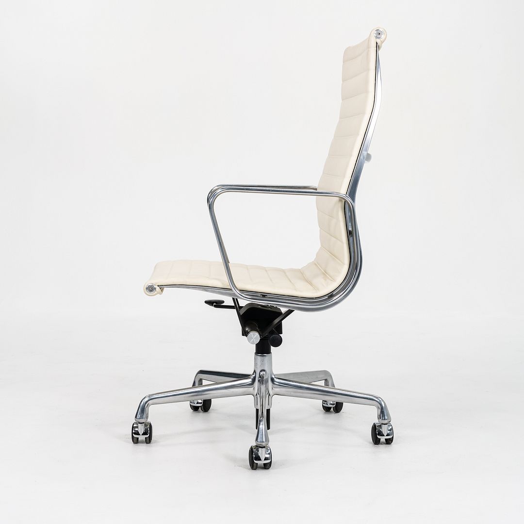 2014 Aluminum Group Executive Desk Chair by Charles and Ray Eames for Herman Miller in Ivory Leather 1x Available