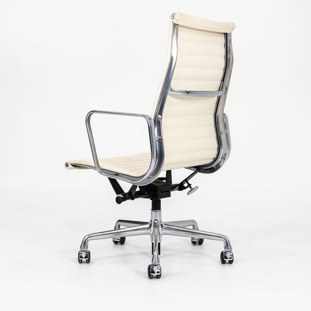 2014 Aluminum Group Executive Desk Chair by Charles and Ray Eames for Herman Miller in Ivory Leather 1x Available