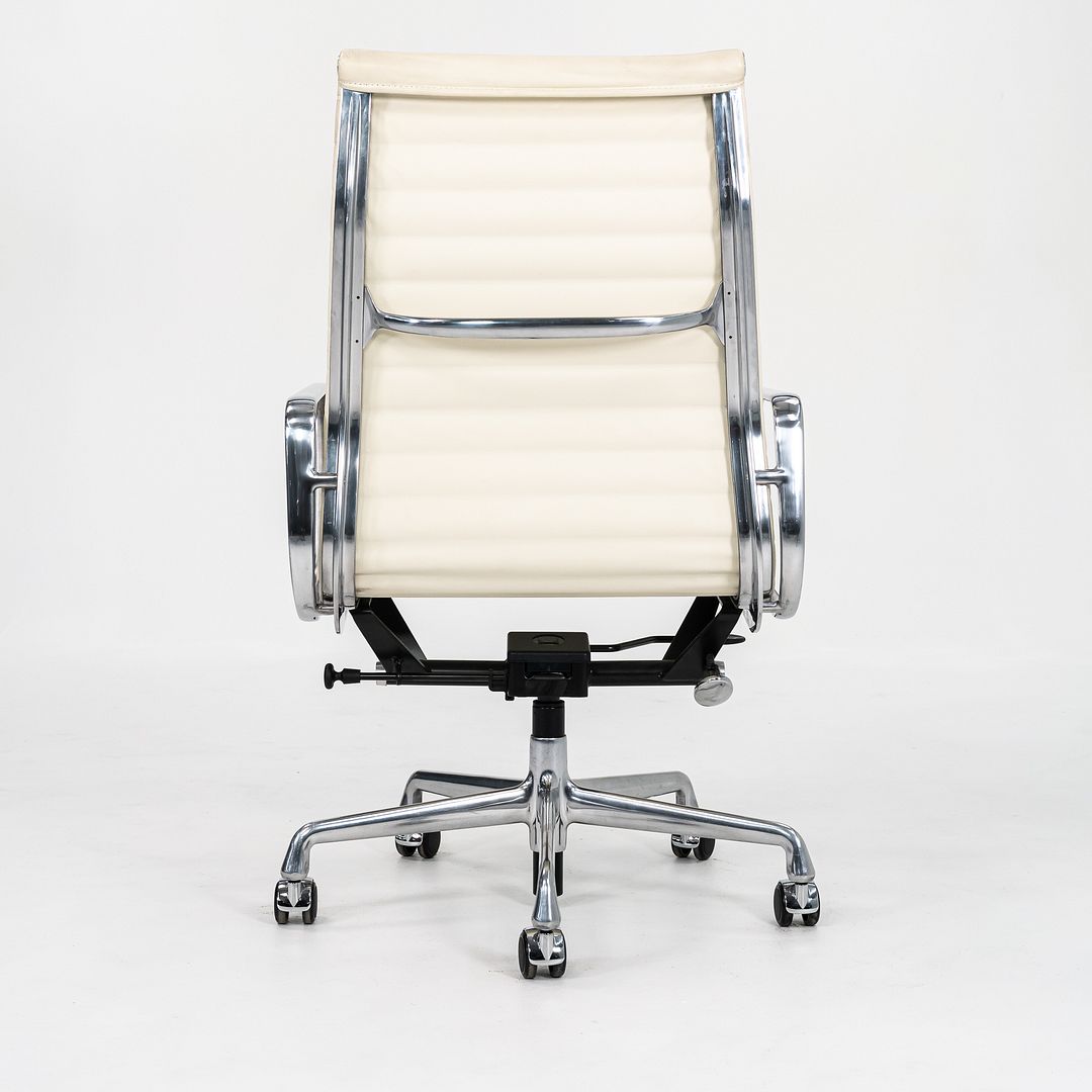 2014 Aluminum Group Executive Desk Chair by Charles and Ray Eames for Herman Miller in Ivory Leather 1x Available
