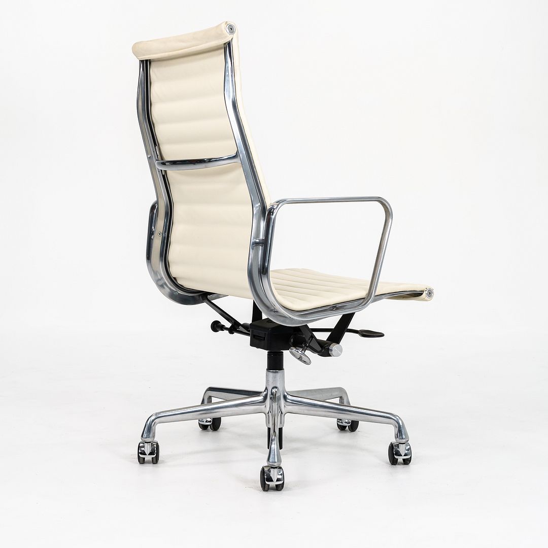 2014 Aluminum Group Executive Desk Chair by Charles and Ray Eames for Herman Miller in Ivory Leather 1x Available