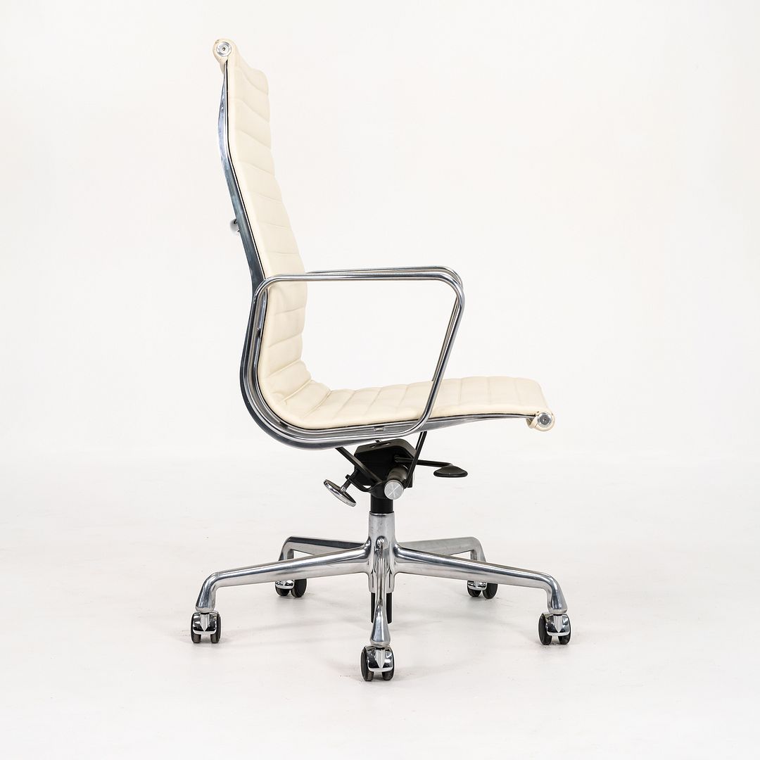 2014 Aluminum Group Executive Desk Chair by Charles and Ray Eames for Herman Miller in Ivory Leather 1x Available