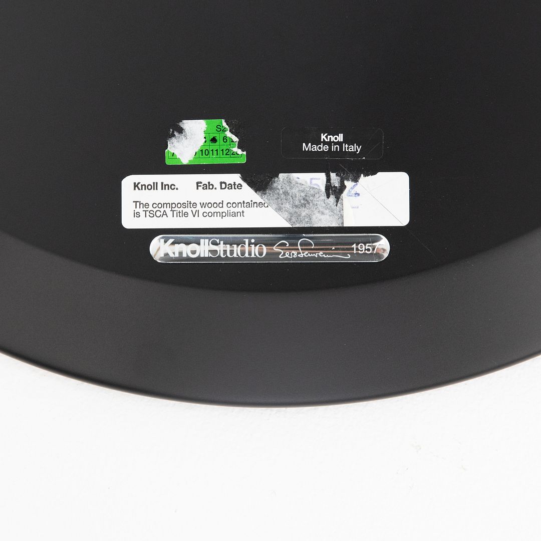 2022 Knoll Saarinen Tulip Pedestal Round Side Table with 20" Black Laminate Top