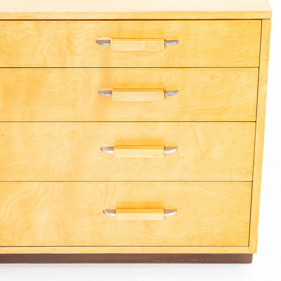 1939 Flexible Home Arrangements 4-Drawer Dresser Cabinet by Eliel Saarinen, J. Robert Swanson, Pipsan Saarinen Swanson for Johnson Furniture Co. in Birch