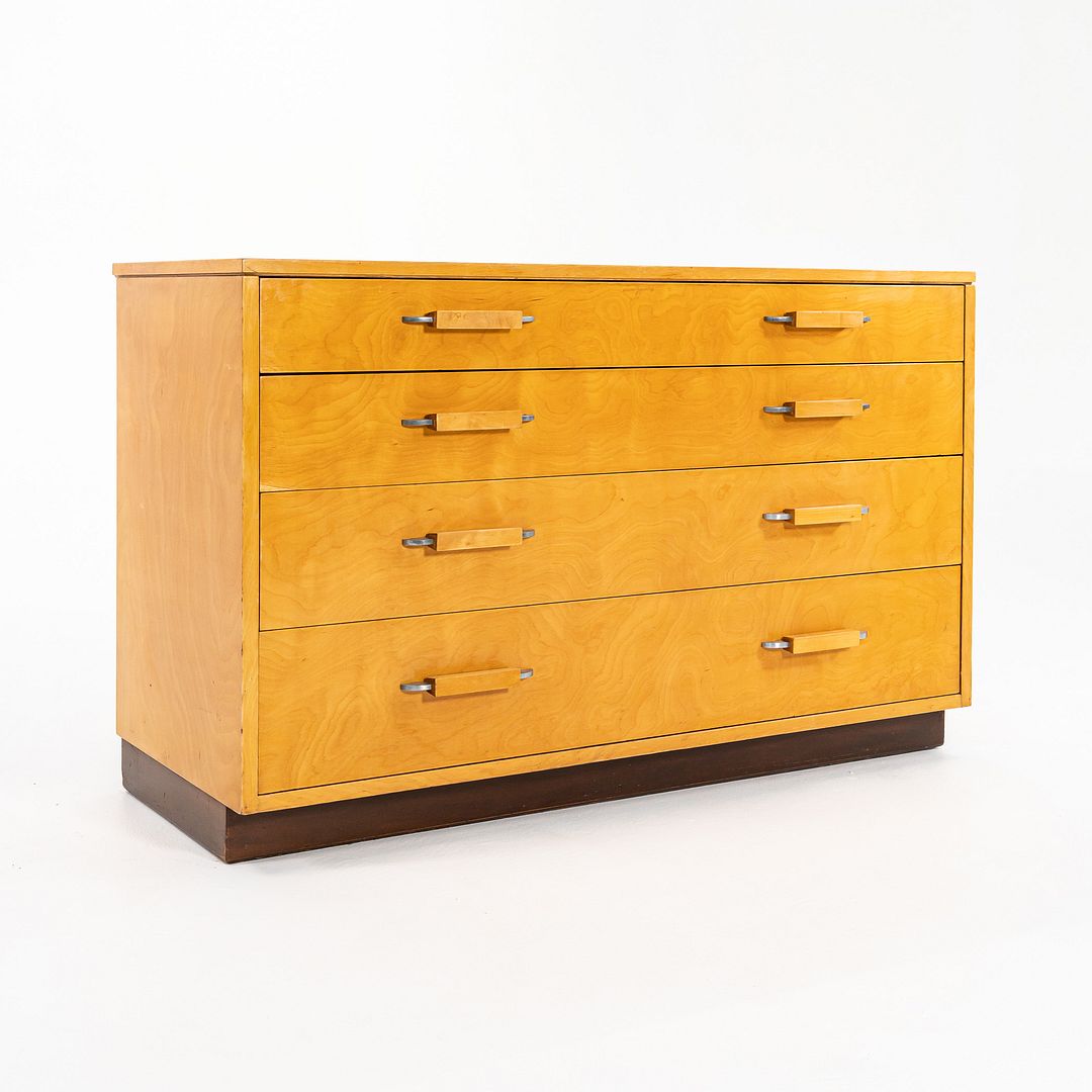 1939 Flexible Home Arrangements 4-Drawer Dresser Cabinet by Eliel Saarinen, J. Robert Swanson, Pipsan Saarinen Swanson for Johnson Furniture Co. in Birch