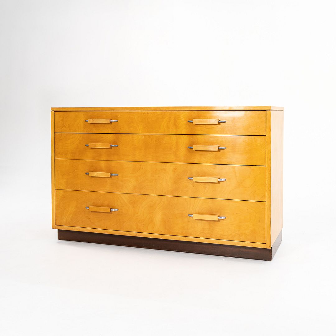 1939 Flexible Home Arrangements 4-Drawer Dresser Cabinet by Eliel Saarinen, J. Robert Swanson, Pipsan Saarinen Swanson for Johnson Furniture Co. in Birch