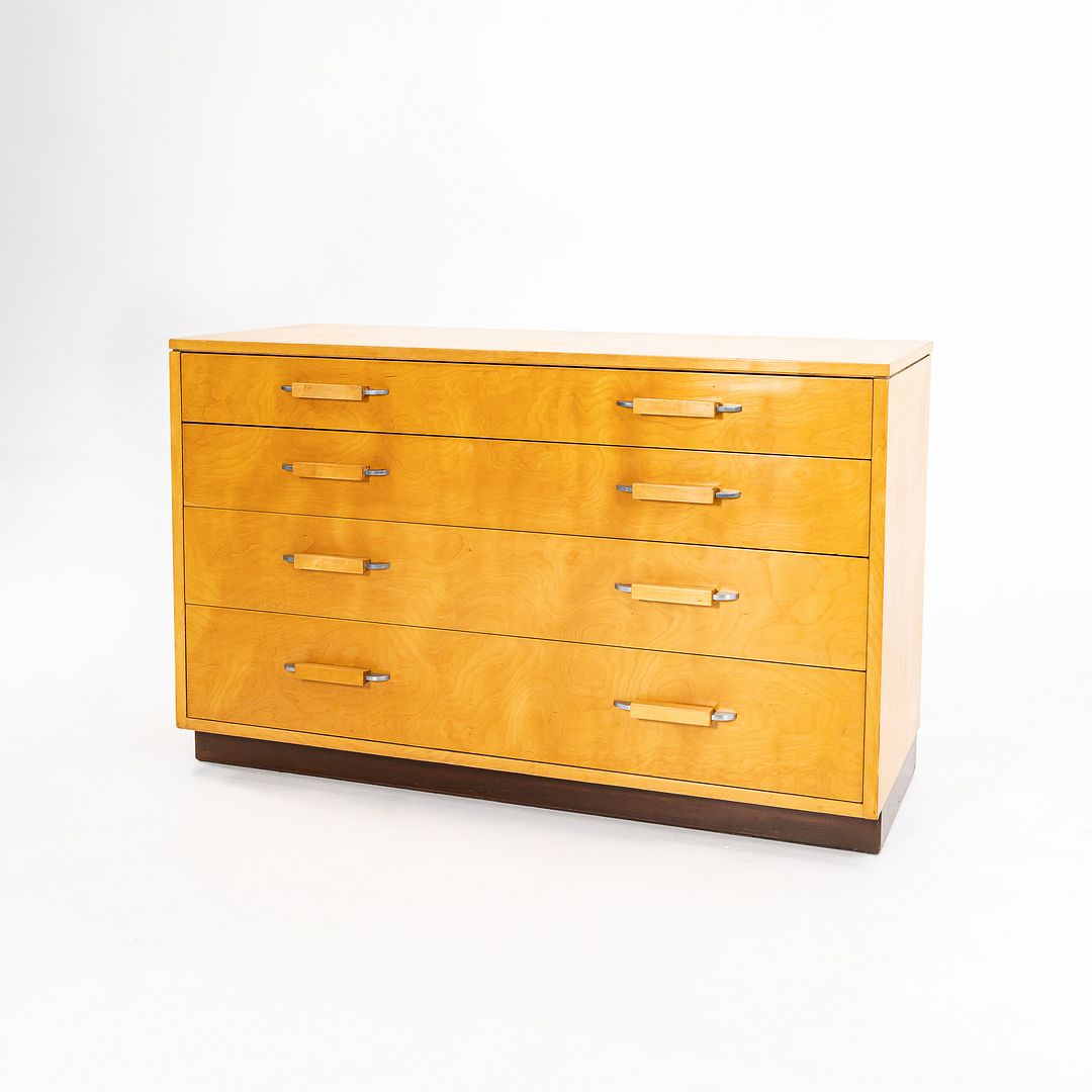 1939 Flexible Home Arrangements 4-Drawer Dresser Cabinet by Eliel Saarinen, J. Robert Swanson, Pipsan Saarinen Swanson for Johnson Furniture Co. in Birch