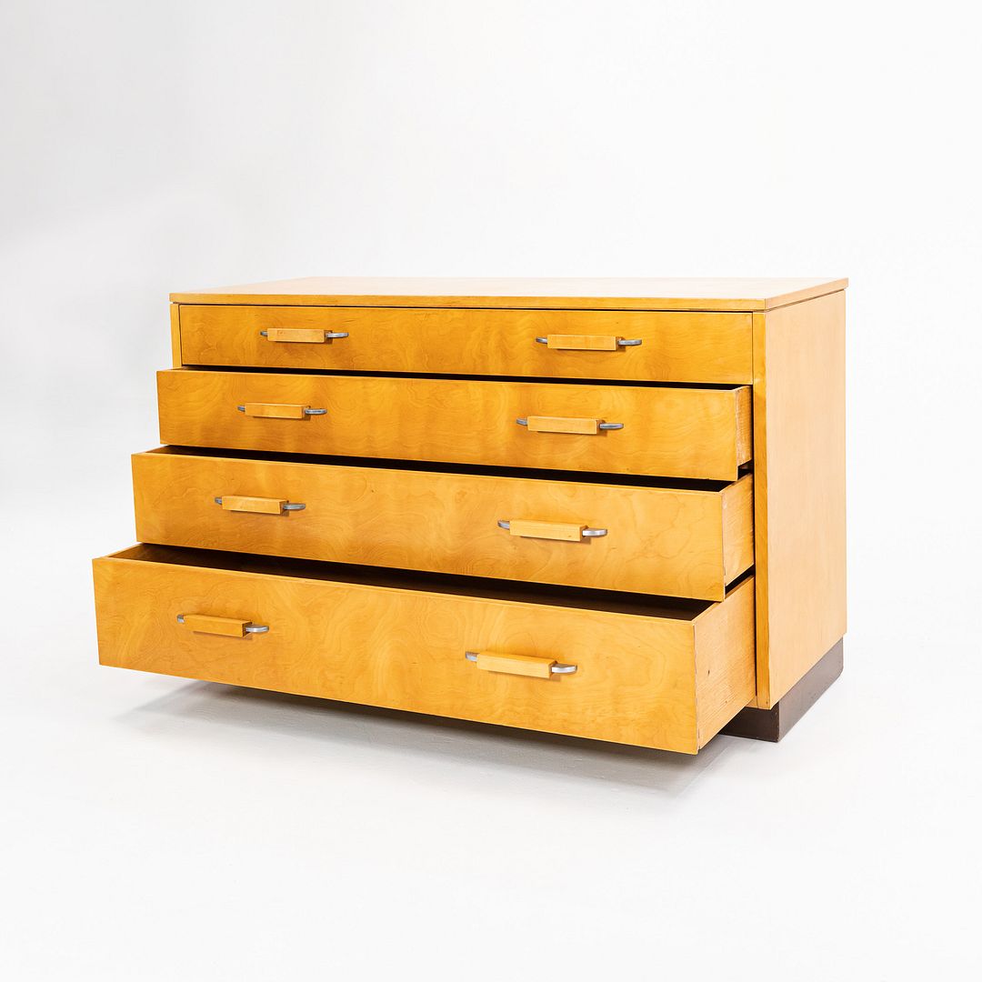 1939 Flexible Home Arrangements 4-Drawer Dresser Cabinet by Eliel Saarinen, J. Robert Swanson, Pipsan Saarinen Swanson for Johnson Furniture Co. in Birch