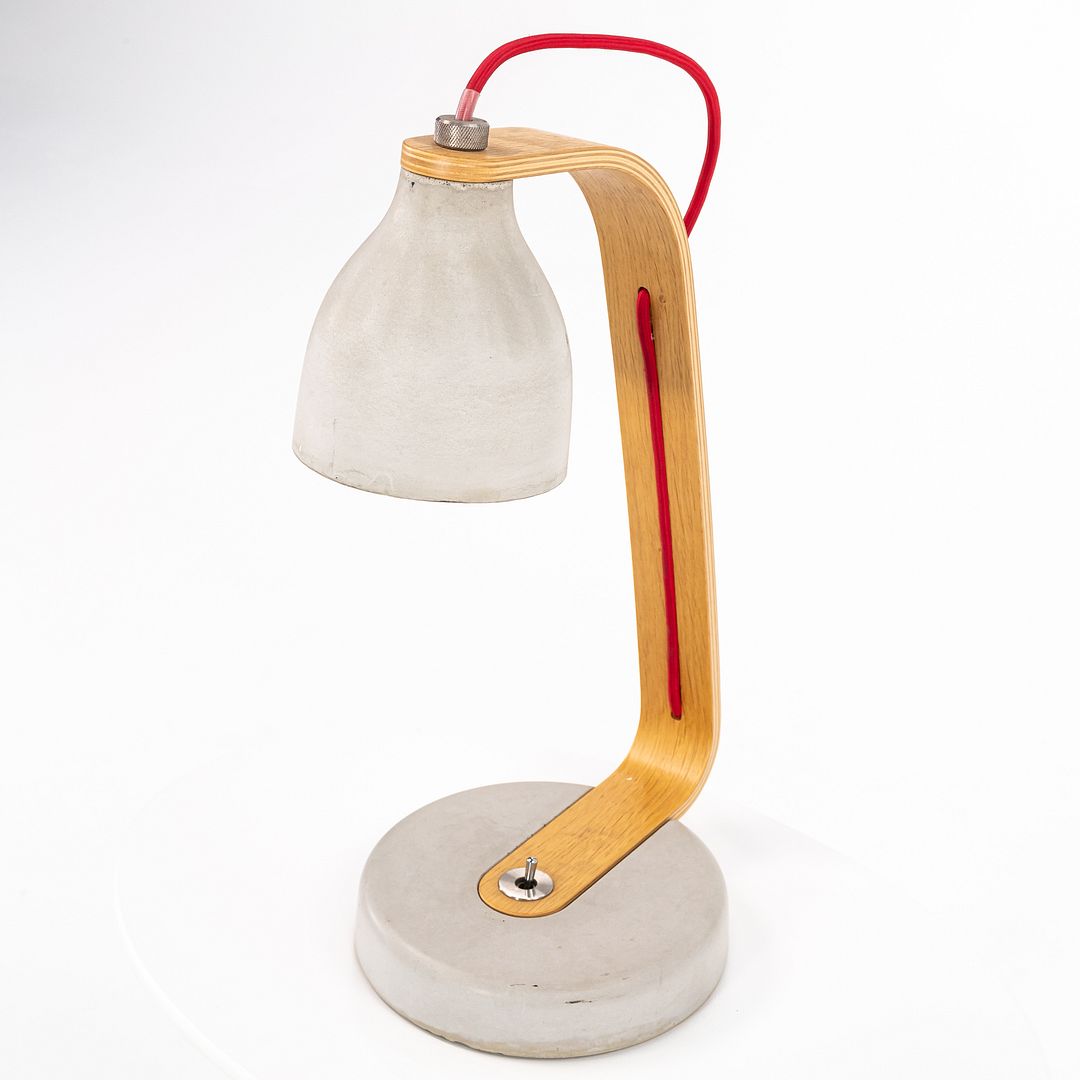 2019 Heavy Desk Light by Benjamin Hubert Studio for Decode London Concrete & Oak