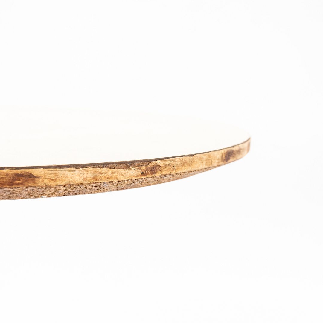 1950s Pedestal Side Table by George Nelson for Herman Miller with Wood Tabletop