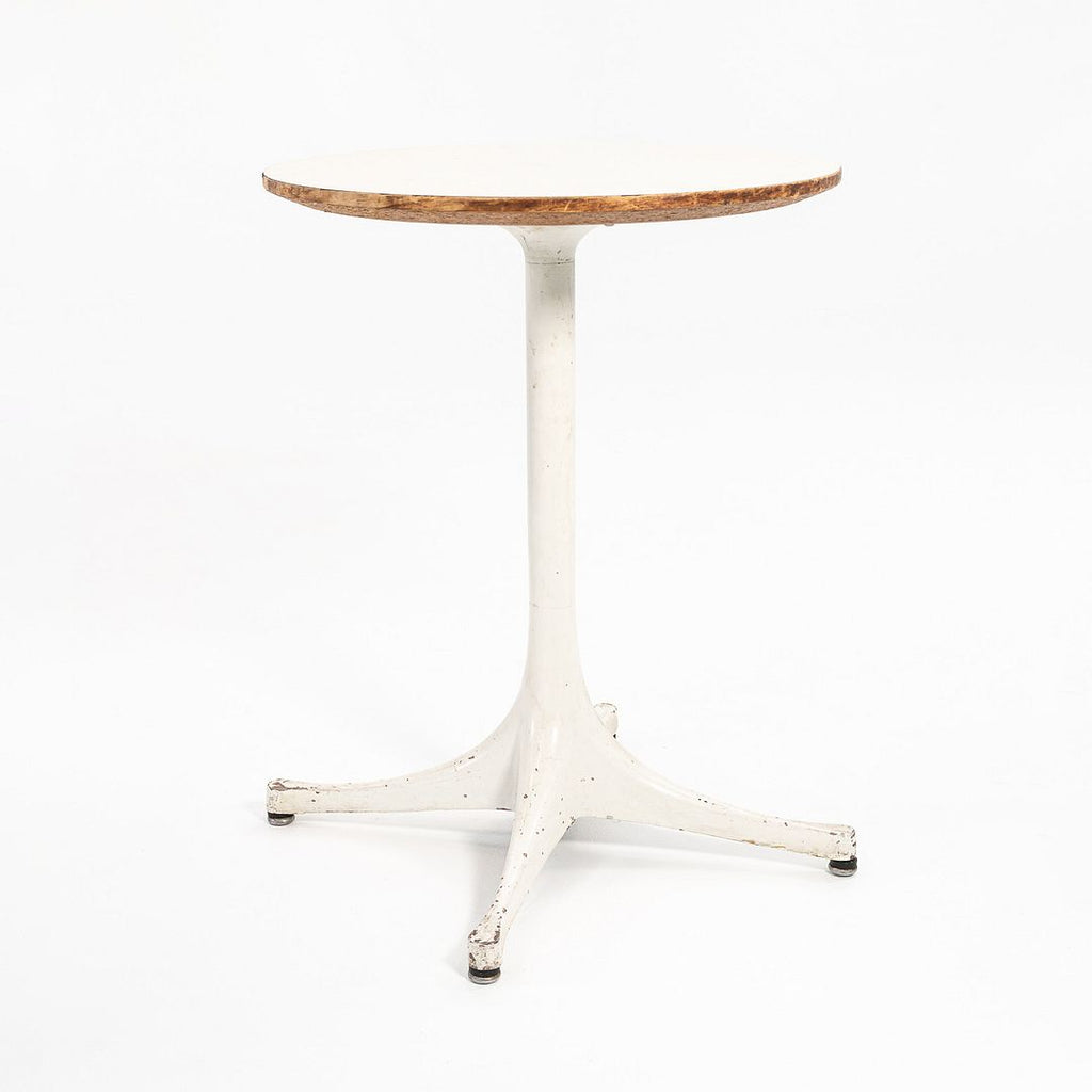 1950s Pedestal Side Table by George Nelson for Herman Miller with Wood Tabletop