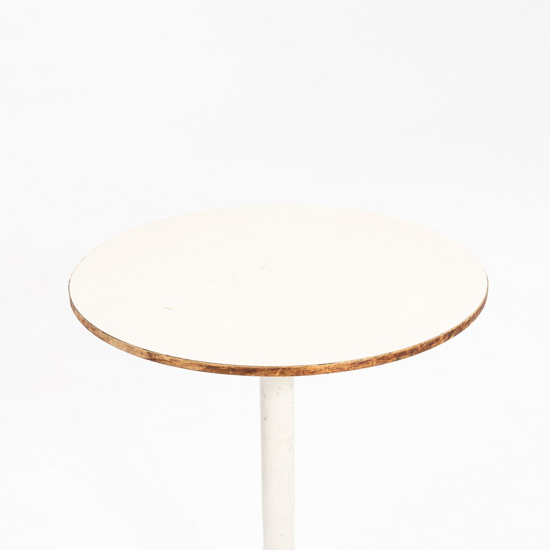 1950s Pedestal Side Table by George Nelson for Herman Miller with Wood Tabletop