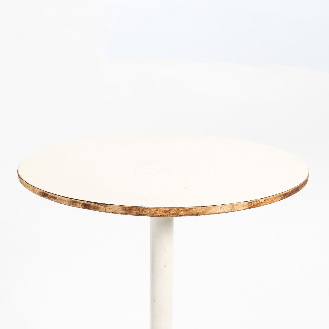 1950s Pedestal Side Table by George Nelson for Herman Miller with Wood Tabletop