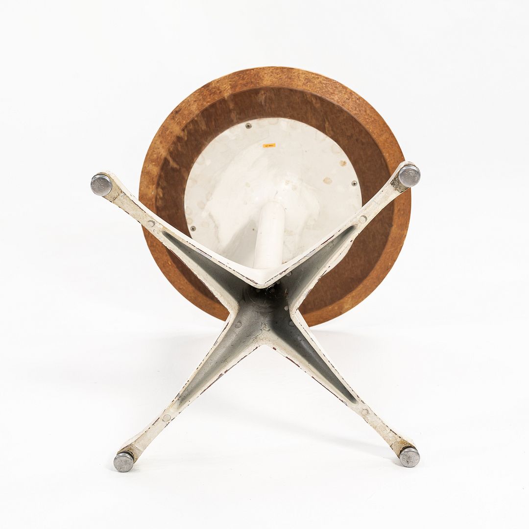 1950s Pedestal Side Table by George Nelson for Herman Miller with Wood Tabletop