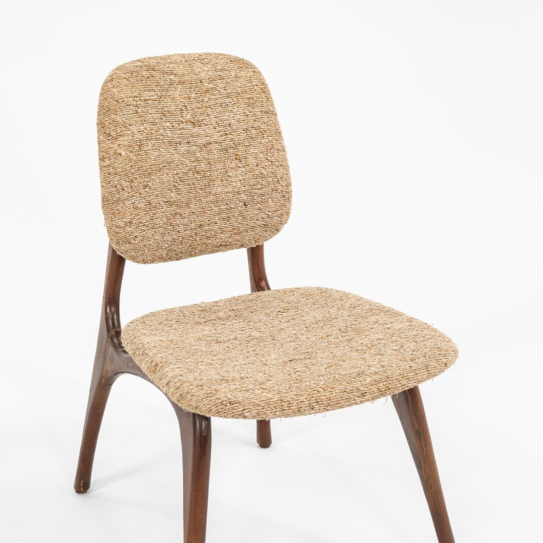 1950s Oiled-Walnut Dining Table and Chairs by Bertha Schaefer for M. Singer and Sons Walnut, Steel, Varnish