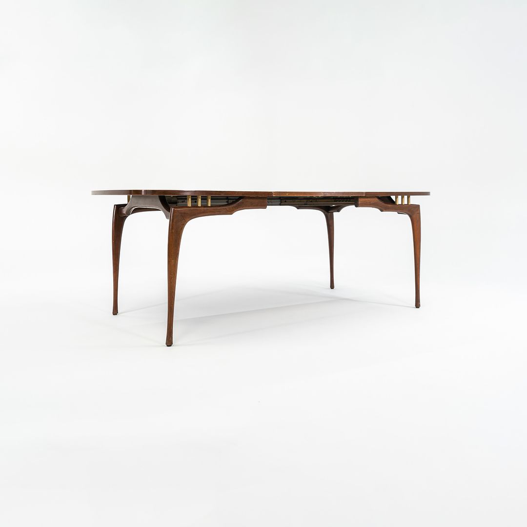 1950s Oiled-Walnut Dining Table and Chairs by Bertha Schaefer for M. Singer and Sons Walnut, Steel, Varnish
