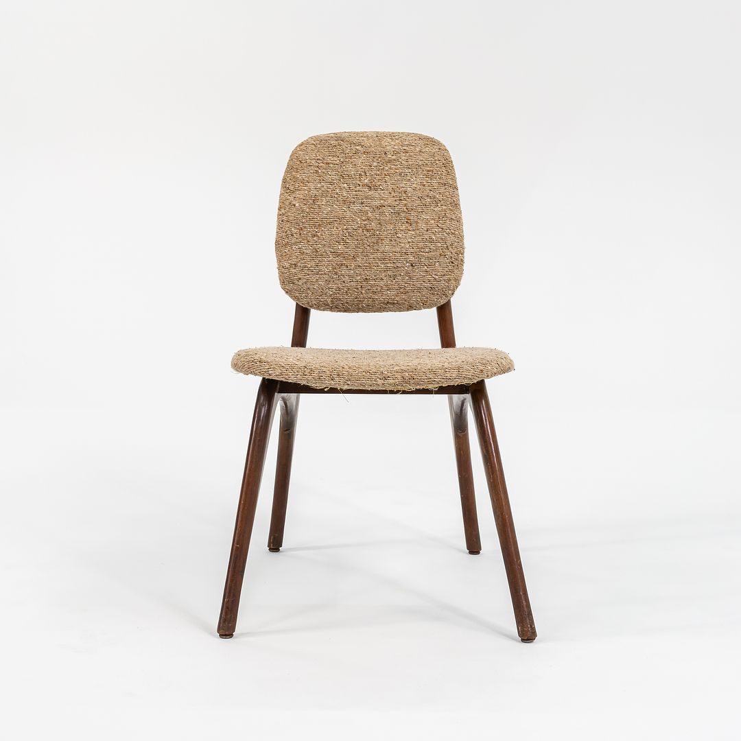 1950s Oiled-Walnut Dining Table and Chairs by Bertha Schaefer for M. Singer and Sons Walnut, Steel, Varnish