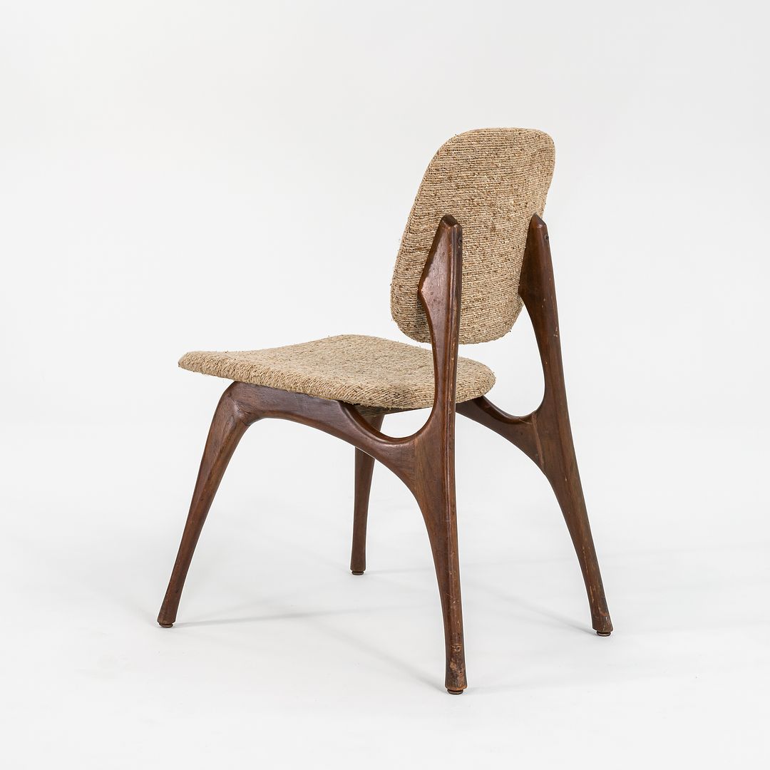 1950s Oiled-Walnut Dining Table and Chairs by Bertha Schaefer for M. Singer and Sons Walnut, Steel, Varnish