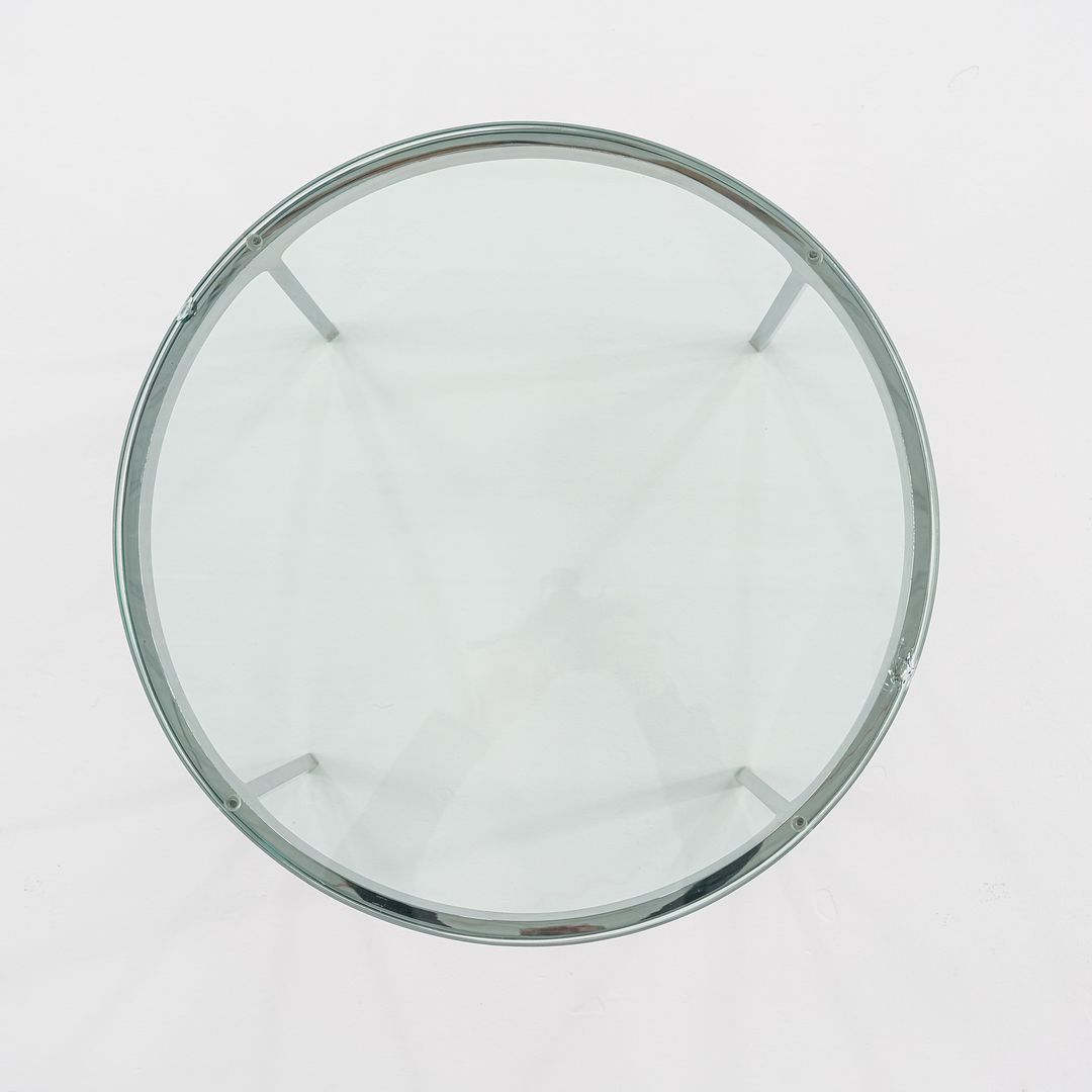 1980s TA.20G Side Table by Nicos Zographos for Zographos Designs Steel, Rubber, Glass