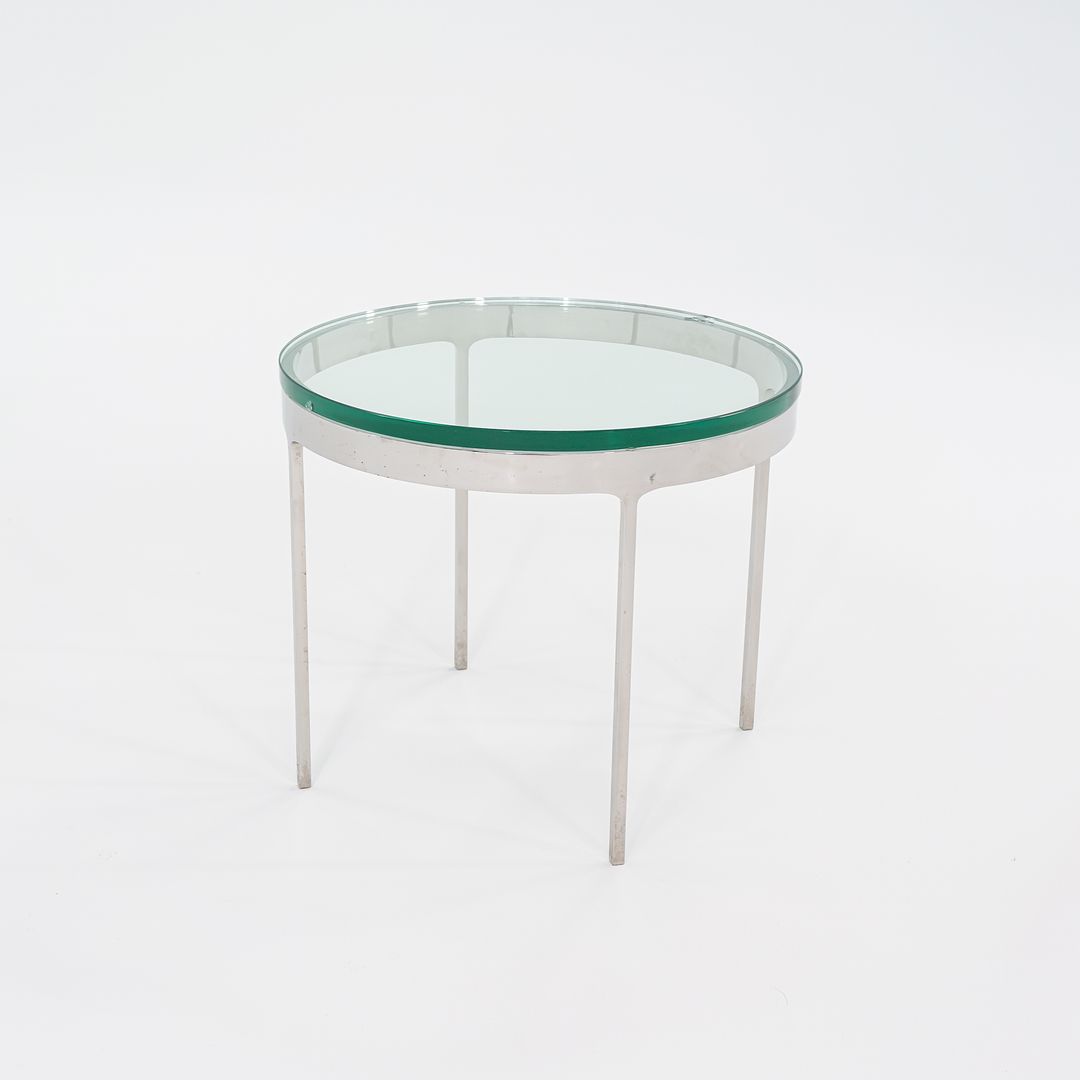 1980s TA.20G Side Table by Nicos Zographos for Zographos Designs Steel, Rubber, Glass