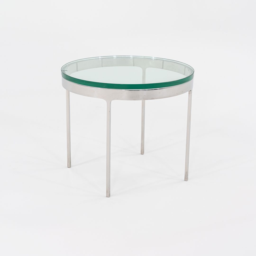 1980s TA.20G Side Table by Nicos Zographos for Zographos Designs Steel, Rubber, Glass