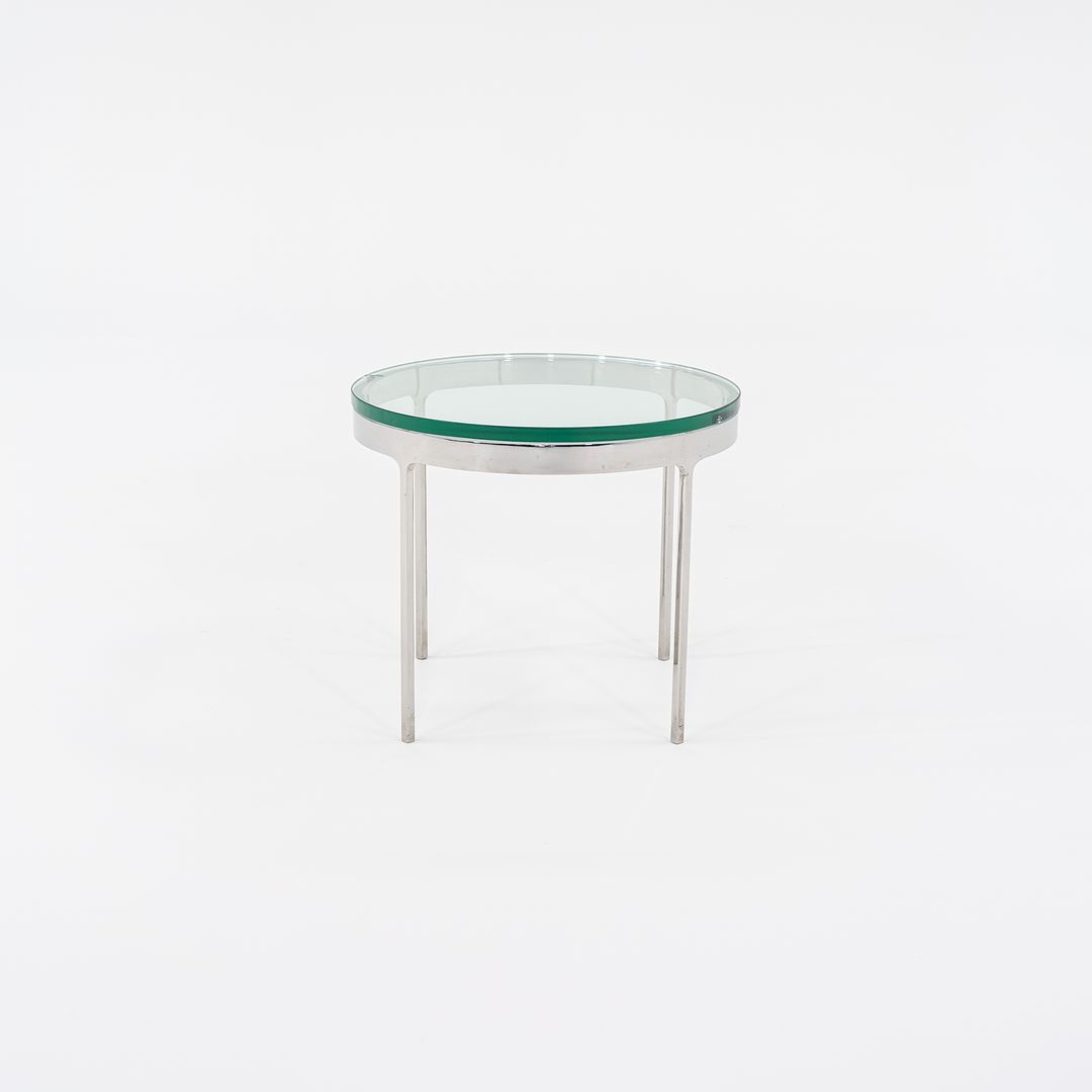1980s TA.20G Side Table by Nicos Zographos for Zographos Designs Steel, Rubber, Glass