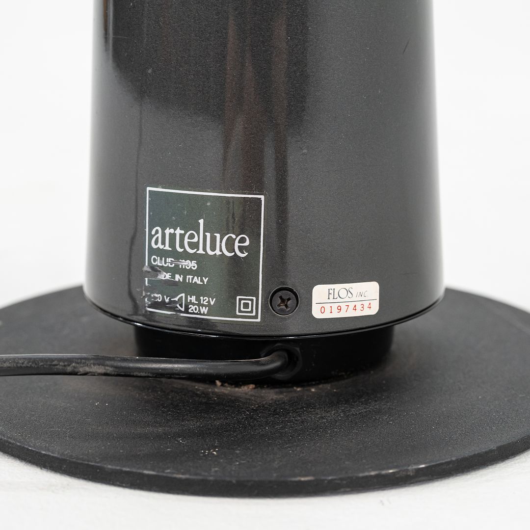 SOLD 1980s Club 1195 Floor Lamp by Pier Giuseppe Ramella for Arteluce in Red and Grey 2x Available