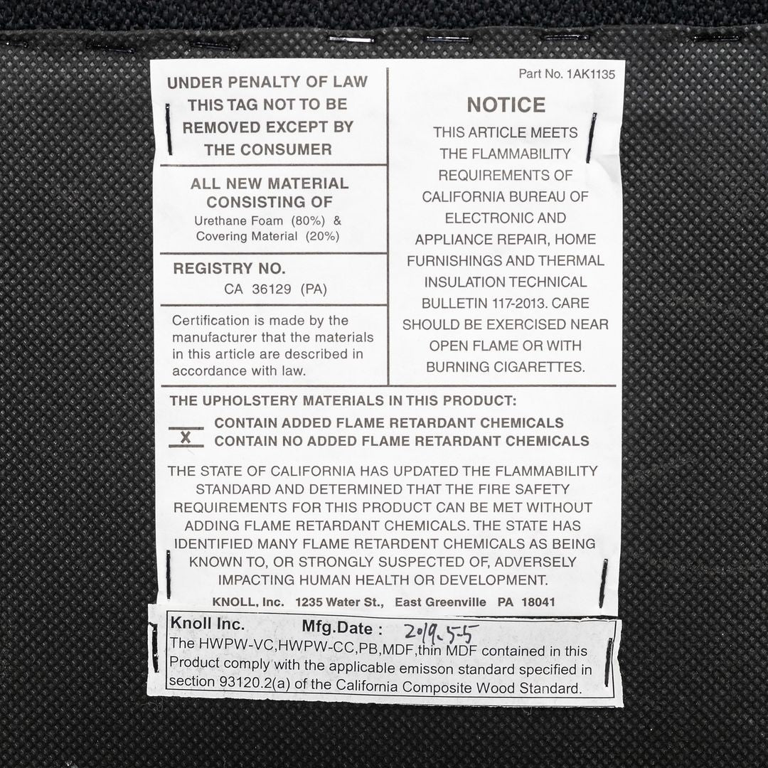 2019 Cesca Armless Side Chair, 51C by Marcel Breuer for Knoll in Chrome with Blue / Grey Fabric 3x Available