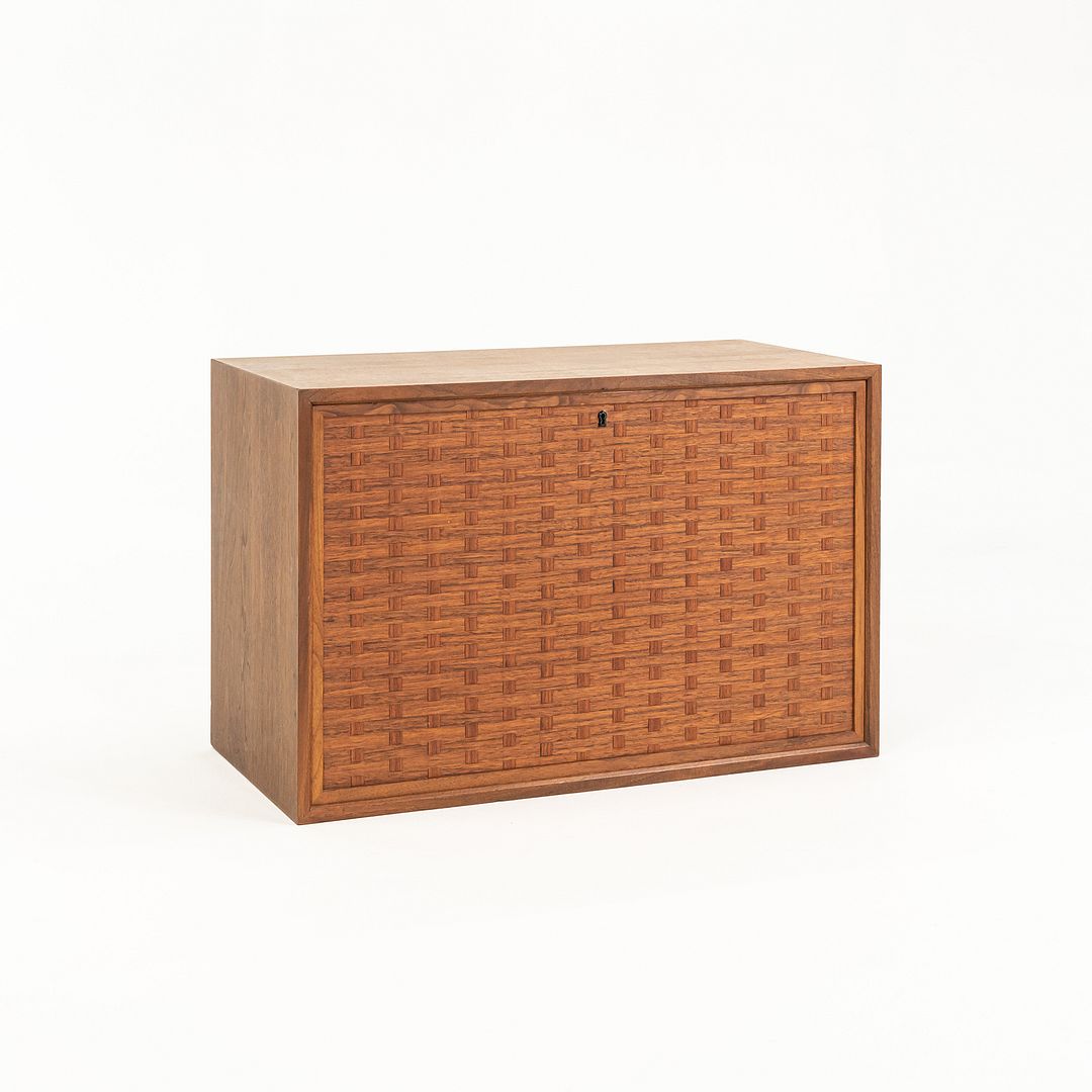 SOLD 1960s Royal System Walnut Basketweave Modular Cabinets by Poul Cadovius 2x Avail