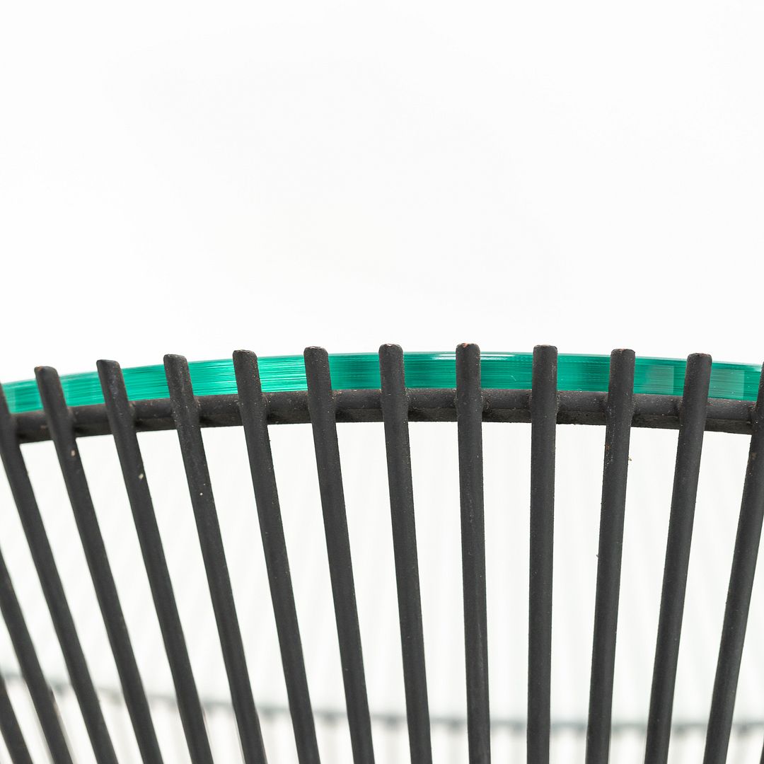 1960s Platner Side Table 3710T by Warren Platner for Knoll in Bronzed-Steel with Glass 2x Available