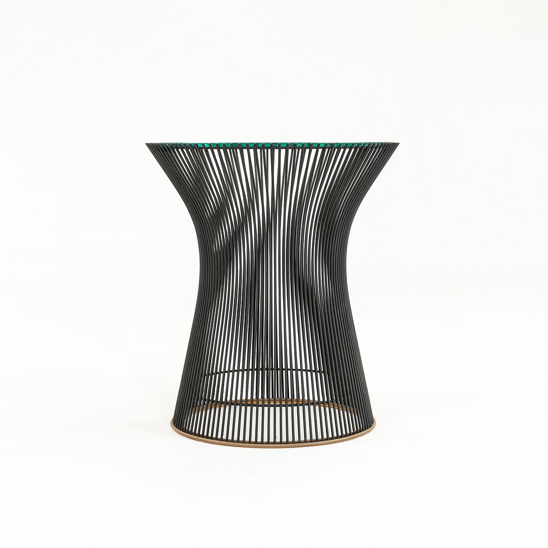 1960s Platner Side Table 3710T by Warren Platner for Knoll in Bronzed-Steel with Glass 2x Available