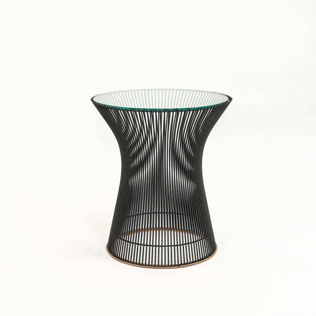 1960s Platner Side Table 3710T by Warren Platner for Knoll in Bronzed-Steel with Glass 2x Available