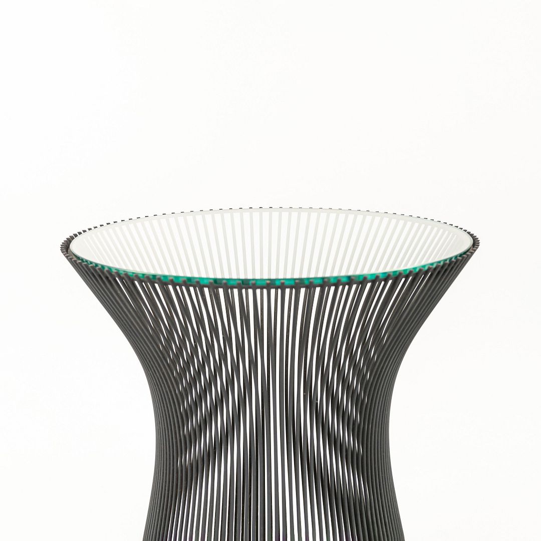 1960s Platner Side Table 3710T by Warren Platner for Knoll in Bronzed-Steel with Glass 2x Available